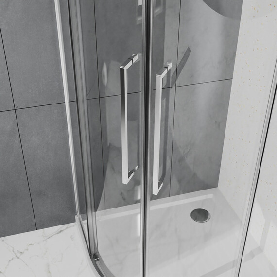 Душевое ограждение Azario SHANGHAI 100x100 см AZ-S43-100-BGL-CL, золото брашированное/прозрачное - фото 4