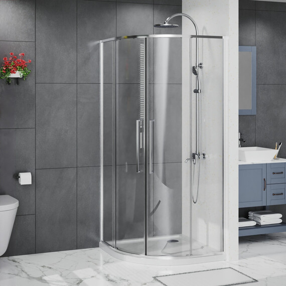 Душевое ограждение Azario SHANGHAI 80x80 см AZ-S43-80-CH-CL, хром/прозрачное - фото 2