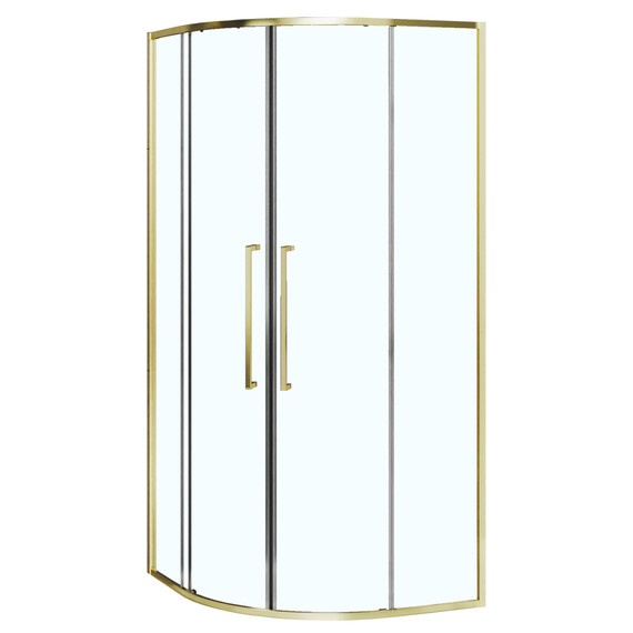 Душевое ограждение Azario SHANGHAI 90x90 см AZ-S43-90-BGL-CL, золото брашированное/прозрачное - фото 