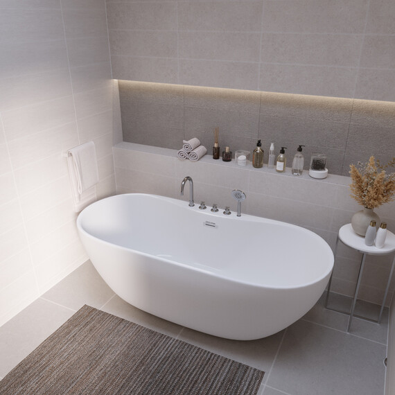 Ванна акриловая Grossman Classic 160x75 см GR-12501-1 - фото 4