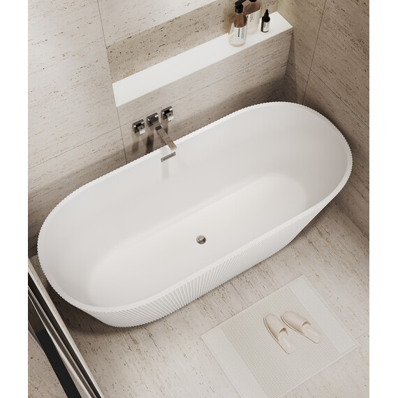 Ванна отдельностоящая Grossman Forta 172x77 см GR-27021M, белый матовый - фото 5