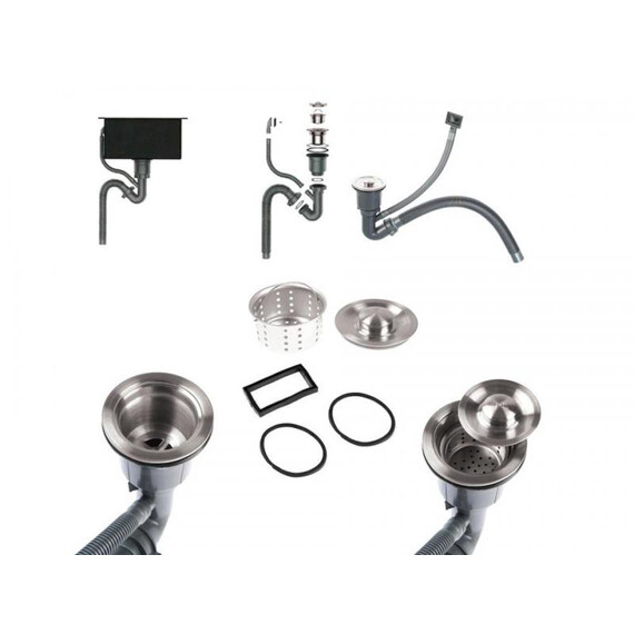 Кухонная мойка Gerhans 50х50см K35050BD 3мм, с PVD покрытием, цвет графит, Цвет производителя: графит - фото 4