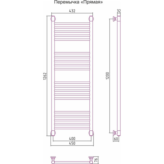 Полотенцесушитель водяной Сунержа Богема+ П20 1200x400 мм (прямая перемычка) 00-0220-1240 - фото, картинка 6 Полотенцесушитель водяной Сунержа Богема+ П20 1200x400 мм (прямая перемычка) 00-0220-1240 - фото 6