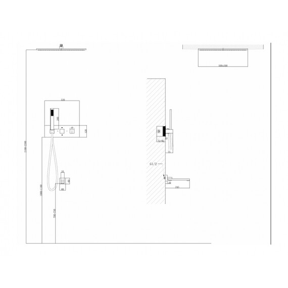 Душевая система для ванны с термостатом Abber Daheim AF8254G, золото матовый - фото 3