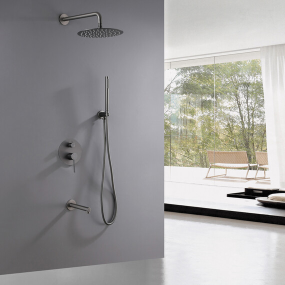 Душевая система для ванны Abber Emotion AF8817NG, никель - фото 2