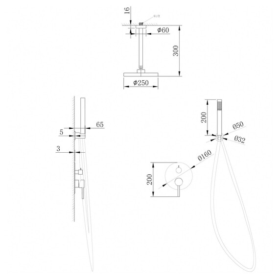 Душевая система для душа Abber Emotion AF8821NG, никель - фото 3