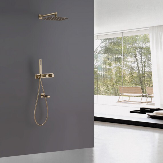 Душевая система для ванны Abber Rund AF8717G, золото матовый - фото 2