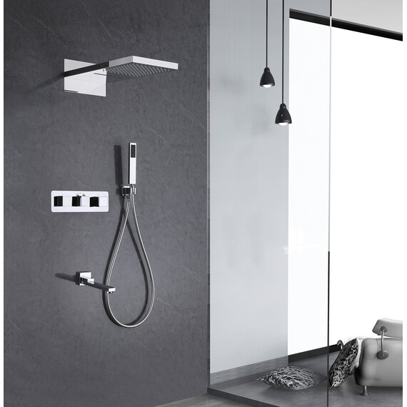 Душевая система для ванны с термостатом Abber Daheim AF8253 - фото 2
