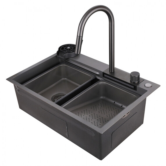 Кухонная мойка Abber Wasser Kreis AF2194NG, никель, Цвет производителя: никель - фото 2