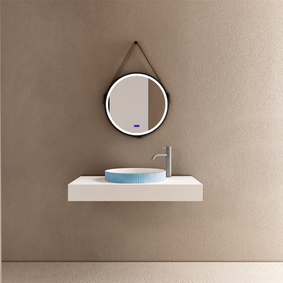 Раковина-чаша Abber Stein 40 см AS2604Blau, голубой - фото 3