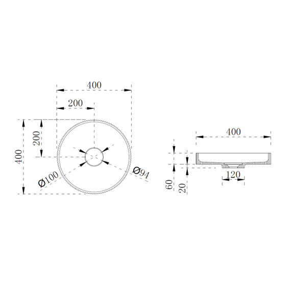 Раковина-чаша Abber Stein 40 см AS2604Blau, голубой - фото 4