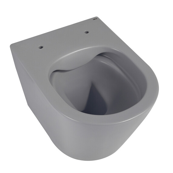 Унитаз подвесной безободковый Abber Bequem AC1102MG с крышкой микролифт, серый матовый, Цвет производителя: серый - фото 17