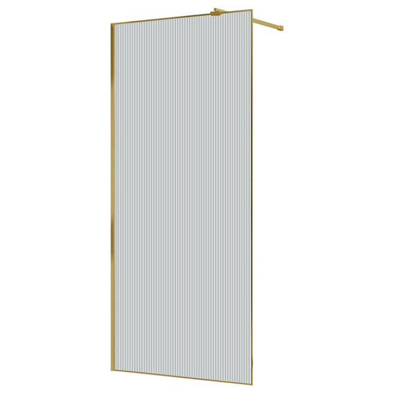 Душевая перегородка Azario Walk-in 120 см AZ-271-120-BGL-CRF (стекло 8 мм) золото брашированное/рифленое - фото 