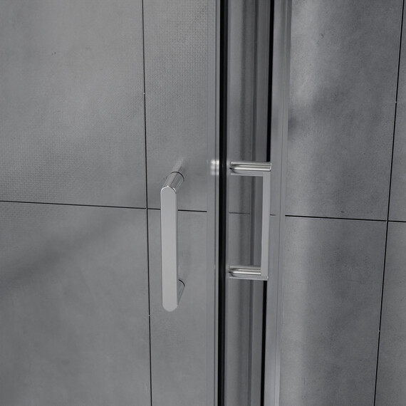 Душевое ограждение Azario VIENNA 100х100 см AZ-R36-100-BGL-CL, золото брашированное/прозрачное - фото 6