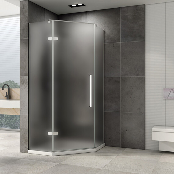 Душевое ограждение Abber Ewiges Wasser 90х90 см AG05090M, хром/матовое - фото 2