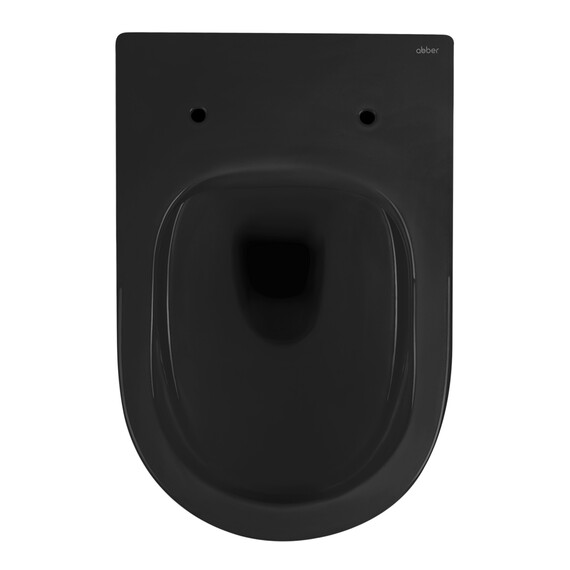 Унитаз подвесной безободковый Abber Bequem AC1103MB с крышкой микролифт, чёрный матовый, Цвет производителя: чёрный матовый - фото 13