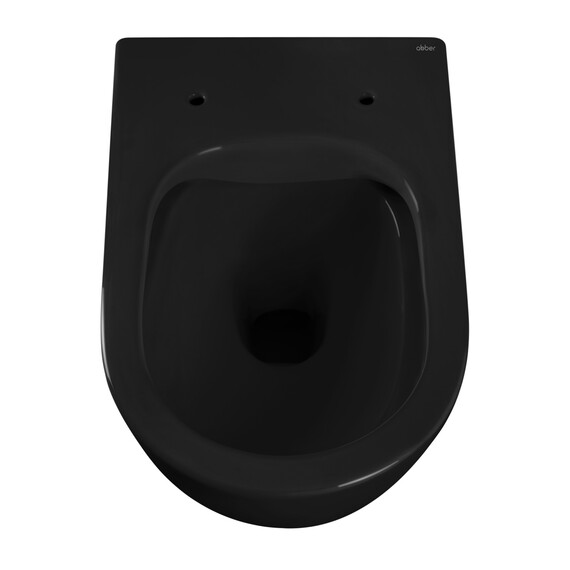 Унитаз подвесной безободковый Abber Bequem AC1103MB с крышкой микролифт, чёрный матовый, Цвет производителя: чёрный матовый - фото 14