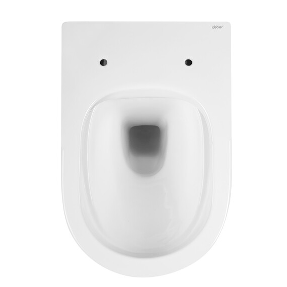 Унитаз подвесной безободковый Abber Bequem AC1103 с крышкой микролифт, белый, Цвет производителя: белый - фото 13