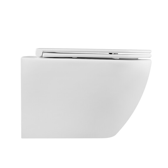 Унитаз подвесной безободковый Abber Bequem AC1103 с крышкой микролифт, белый, Цвет производителя: белый - фото 12