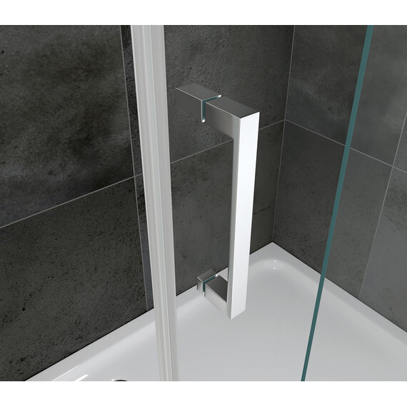 Душевая дверь Abber Komfort 150 см AG93150 (стекло 8 мм), хром/прозрачное - фото 4