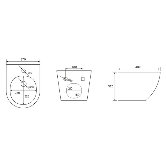 Биде подвесное Abber Bequem AC1150MW, белый матовый - фото 5
