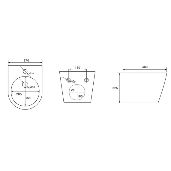 Биде подвесное Abber Bequem AC1151MW, белый матовый - фото 6