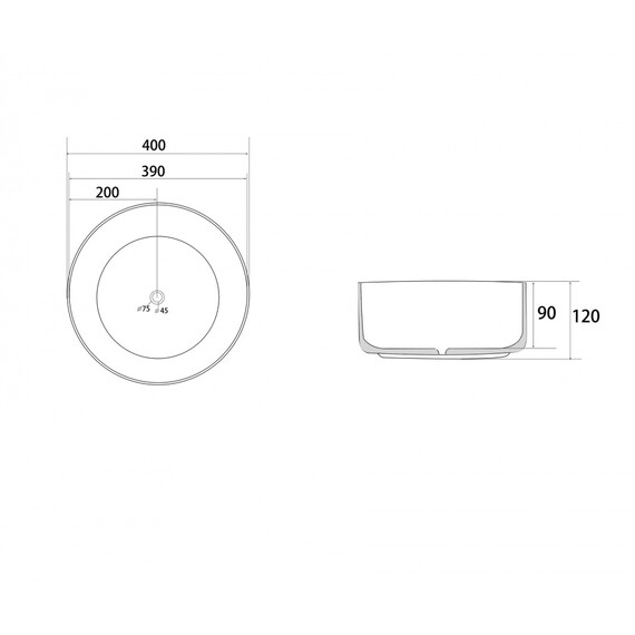 Раковина-чаша Abber Bequem 40 см AC2109, белый - фото 4
