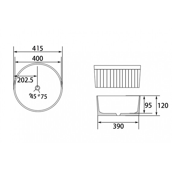 Раковина-чаша Abber Bequem 40 см AC2114, белый - фото 6