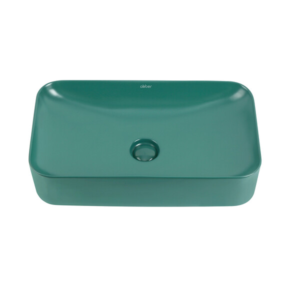 Раковина-чаша Abber Rechteck 60 см AC2204MBG, зелёный матовый - фото 3