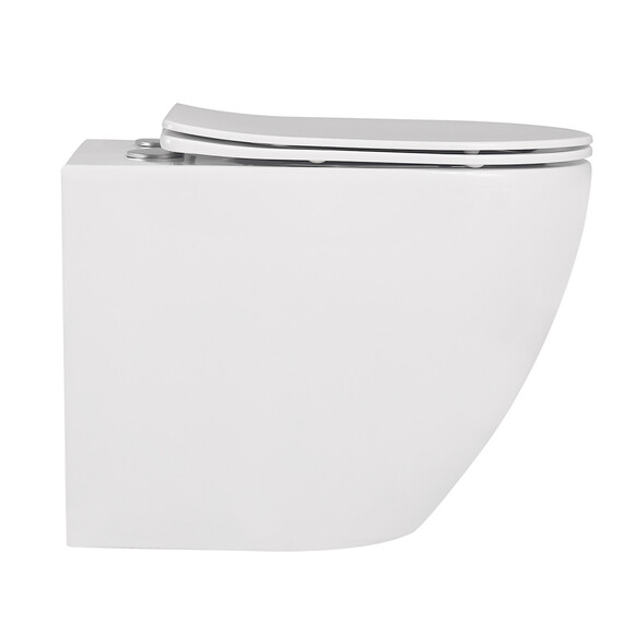 Унитаз приставной безободковый Abber Bequem AC1111 с крышкой микролифт (выпуск горизонтальный) - фото 15