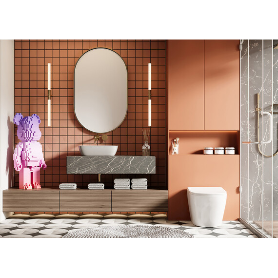 Унитаз приставной безободковый Abber Bequem AC1113 с крышкой микролифт (выпуск горизонтальный) - фото 12