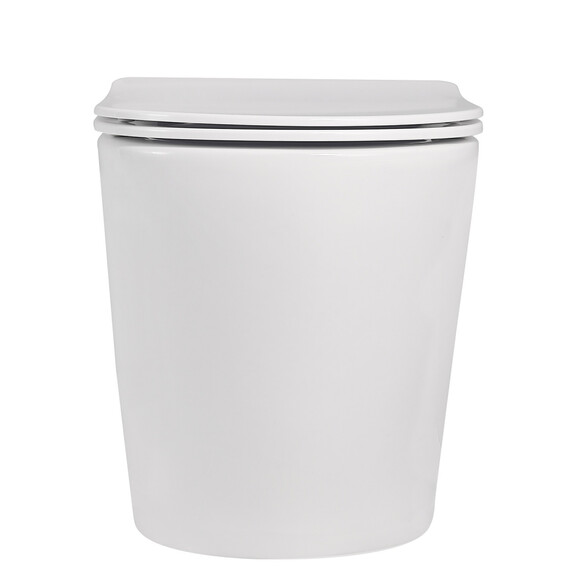 Унитаз приставной безободковый Abber Bequem AC1113 с крышкой микролифт (выпуск горизонтальный) - фото 17