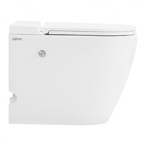 Унитаз приставной безободковый импульсный Abber Bequem AC1115P с крышкой микролифт (выпуск горизонтальный) - фото 15