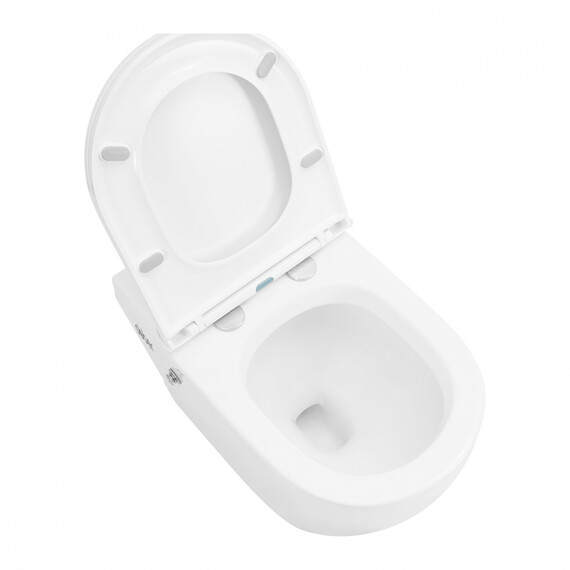 Унитаз приставной безободковый импульсный Abber Bequem AC1115P с крышкой микролифт (выпуск горизонтальный) - фото 17