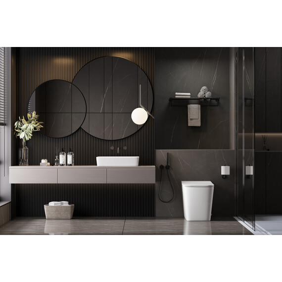 Унитаз приставной безободковый импульсный Abber Rechteck AC1213P с крышкой микролифт (выпуск горизонтальный) - фото 12