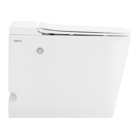 Унитаз приставной безободковый импульсный Abber Rechteck AC1213P с крышкой микролифт (выпуск горизонтальный) - фото 14