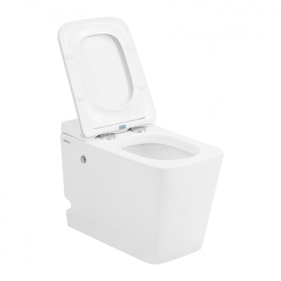 Унитаз приставной безободковый импульсный Abber Rechteck AC1213P с крышкой микролифт (выпуск горизонтальный) - фото 17