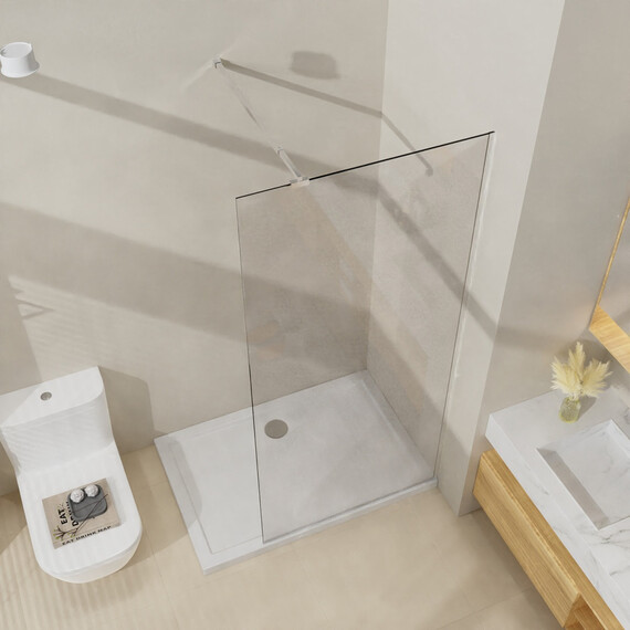 Душевая перегородка Azario Walk-in 110 см AZ-251-110-MGR-CL (стекло 8 мм) графит матовый/прозрачное - фото 7