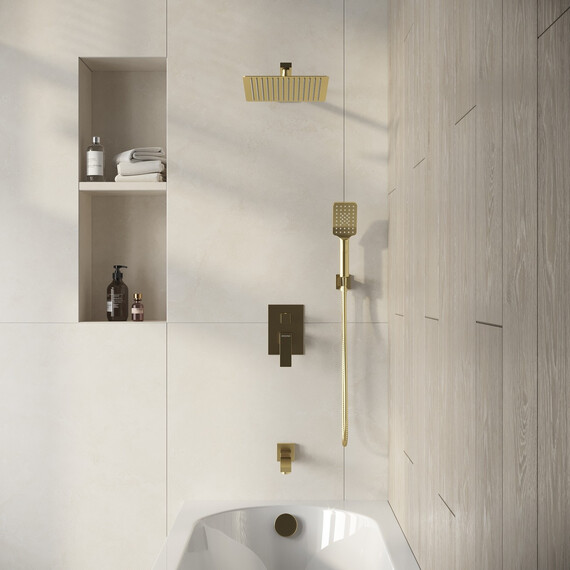 Душевая система для ванны Grossman Style 501.K35.05.320, золото брашированное - фото 4