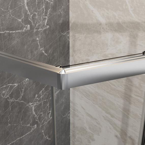 Душевое ограждение Azario OSAKA 90х90 см AZ-092K2-90-BGL-CL, золото брашированное/прозрачное - фото 4