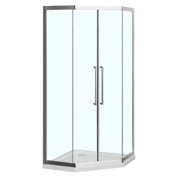 Душевое ограждение Azario OSAKA 90х90 см AZ-092K2-90-CH-CL, хром/прозрачное - фото 2