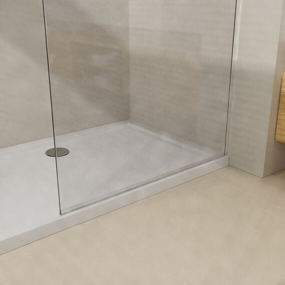 Душевая перегородка Azario Walk-in 90 см AZ-251-90-MGR-CL (стекло 8 мм) графит матовый/прозрачное - фото 4