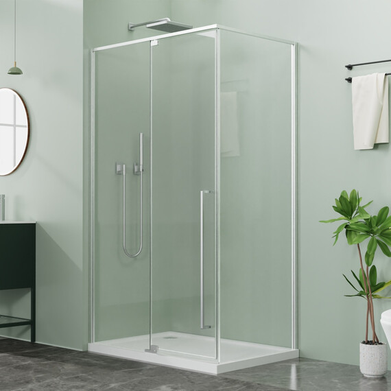 Душевое ограждение Azario MALE 90х90 см AZ-J50-90-CH-CL, хром/прозрачное - фото 2