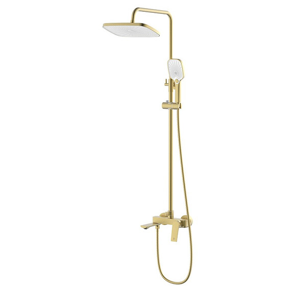Душевая стойка Azario Lursy AZ-K2349MG, золото матовое - фото 