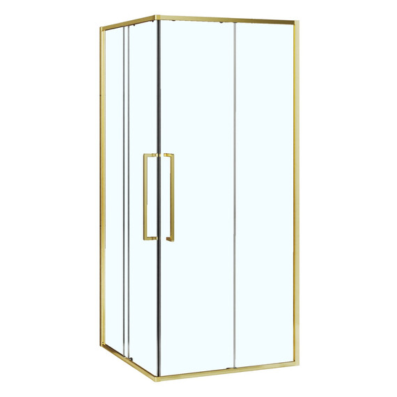 Душевое ограждение Azario SHANGHAI 90x90 см AZ-R43-90-BGL-CL, золото брашированное/прозрачное - фото 