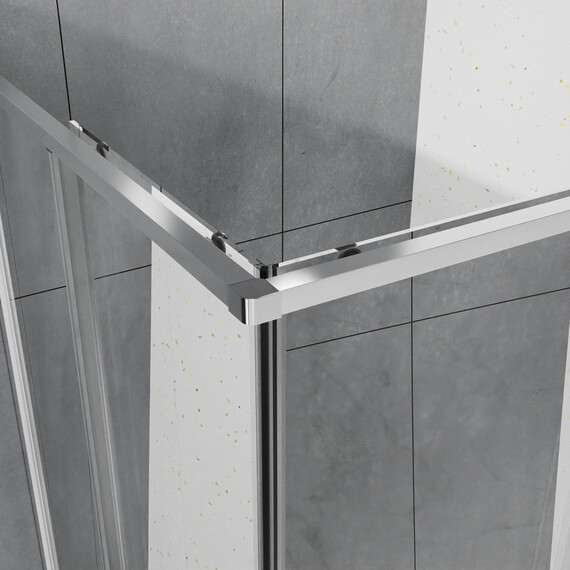 Душевое ограждение Azario SHANGHAI 90x90 см AZ-R43-90-BGL-CL, золото брашированное/прозрачное - фото 4