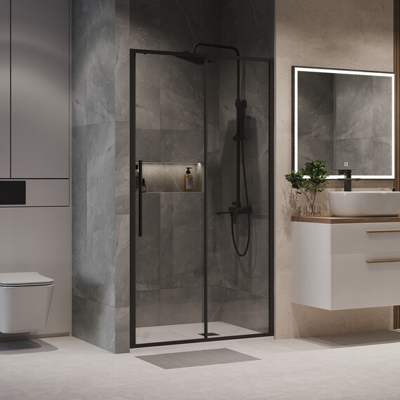 Душевая дверь Niagara Nova 130 см NG-84-13AB, чёрный матовый/прозрачное - фото 3