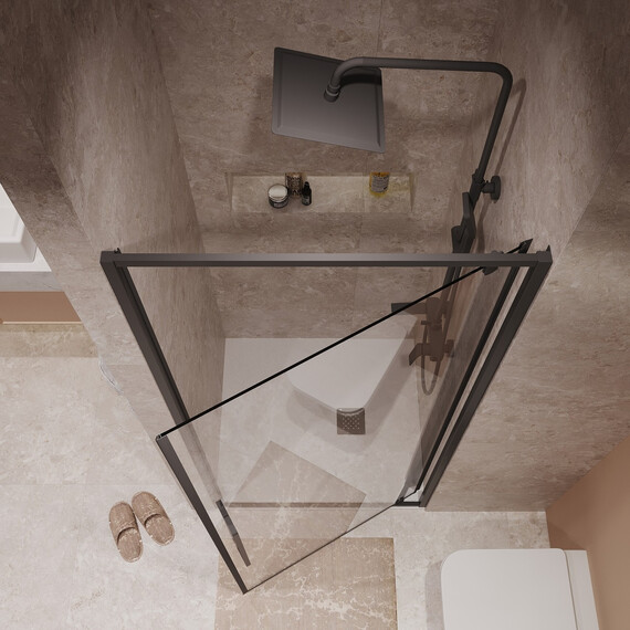 Душевая дверь Niagara Nova 100 см NG-85-10AB, чёрный матовый/прозрачное - фото 10