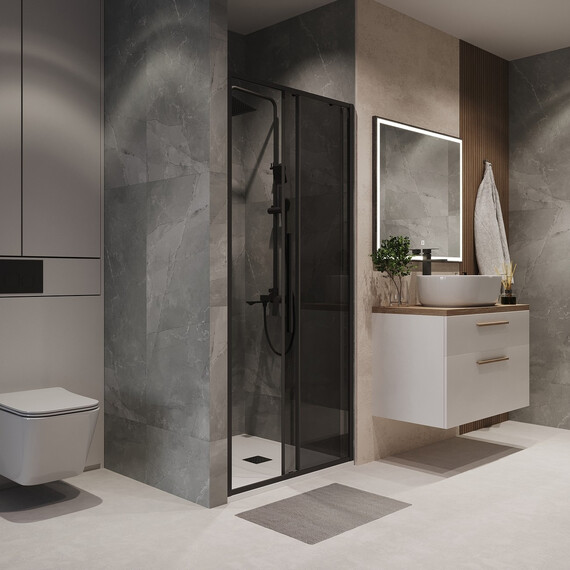 Душевая дверь Niagara Nova 100 см NG-85-10TB, чёрный матовый/тонированное - фото 5