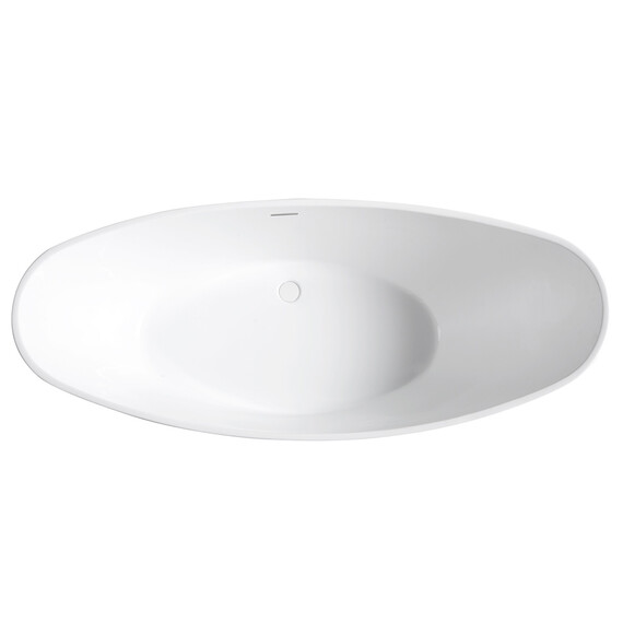 Ванна отдельностоящая Abber AB9233G 184x79 см, серый - фото 11